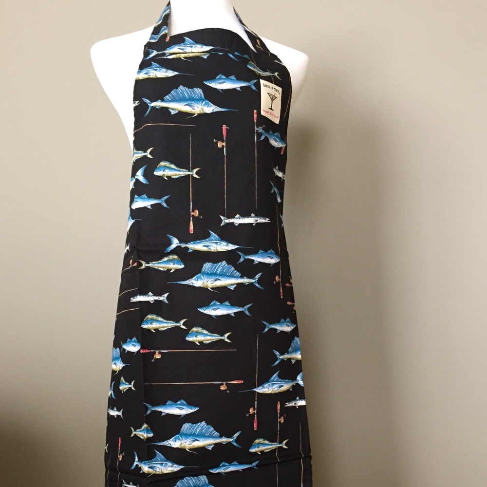 NWT- 💥🎉 Lined APRON - Fishing Theme!- Unisex 🎉